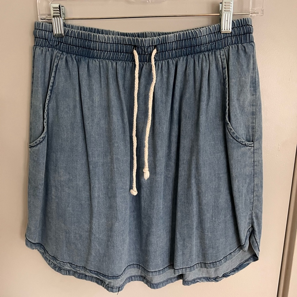 Timing Chambray mini skirt